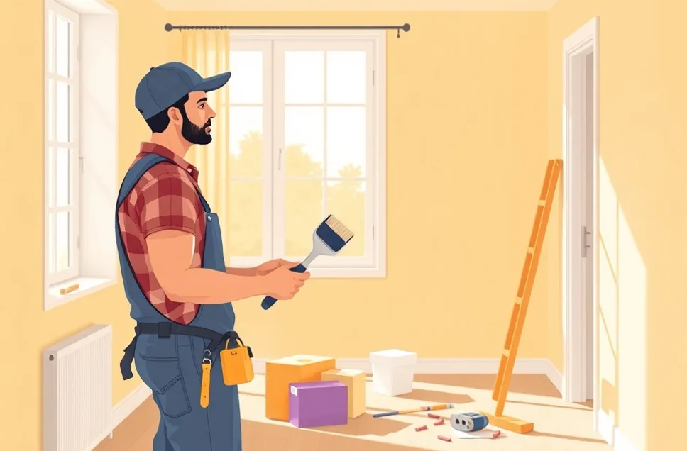 Intérieur rénové après travaux de peinture à Argenteuil